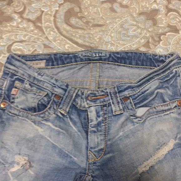 Big Star vintage look boot  cut jeans size 27R - Picture 2 of 8